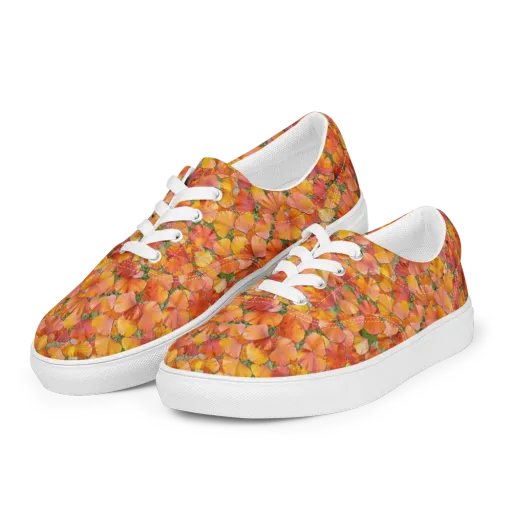 Amber Reverie on a Men's Lace-Up Canvas Shoes