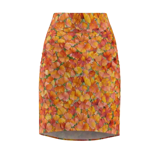 Amber Reverie on a Pencil Skirt