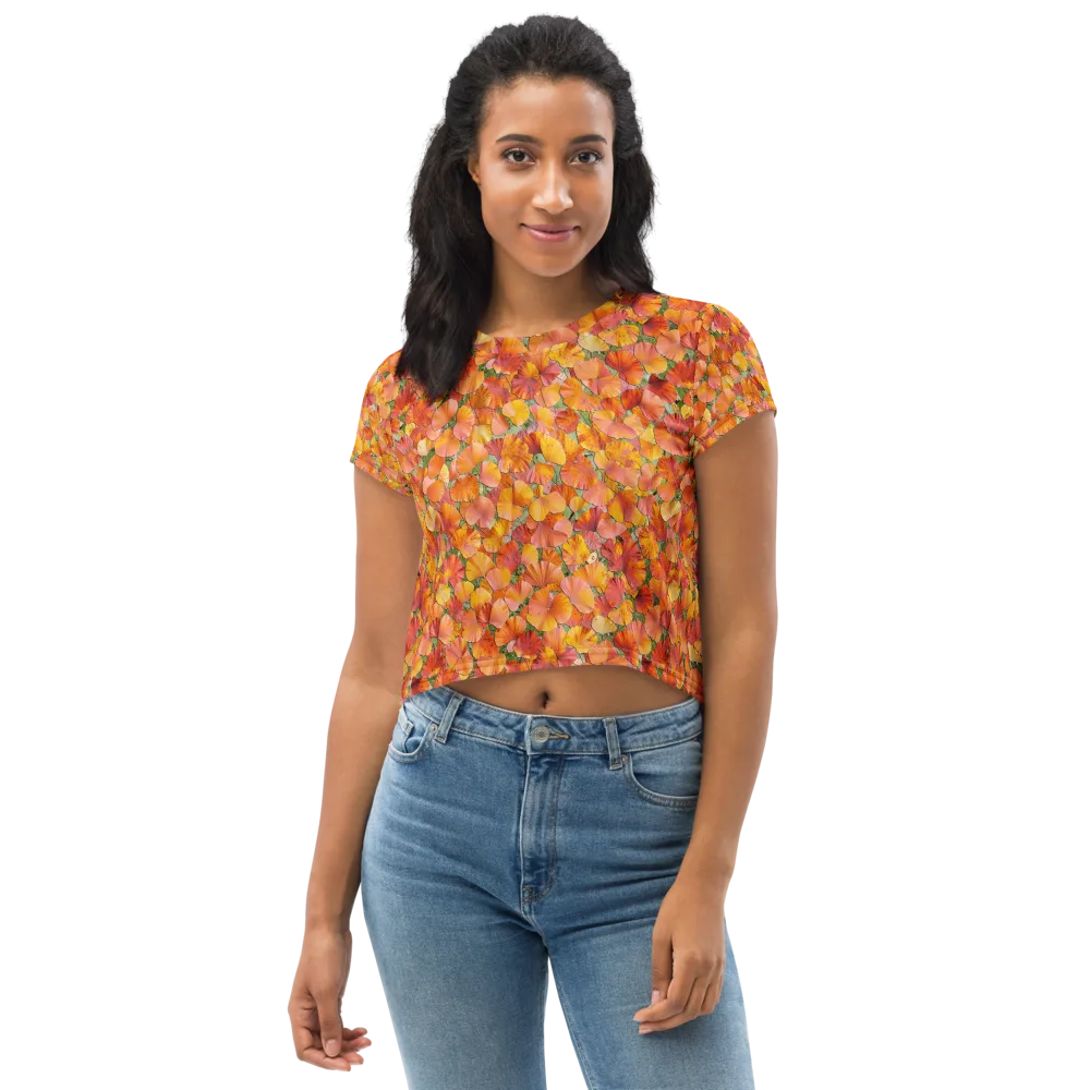 Amber Reverie on Crop Tee — Front