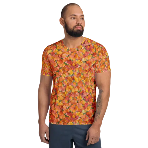 Amber Reverie on a Men's Athletic T-Shirt