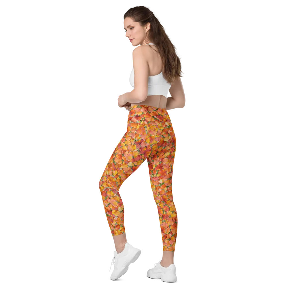 Amber Reverie on Leggings with Pockets — Left Back