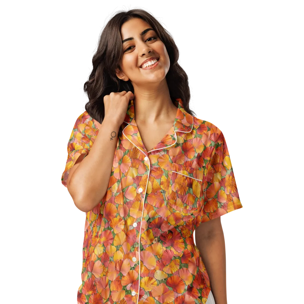 Amber Reverie on Women's Short Sleeve Pajama Top — Front