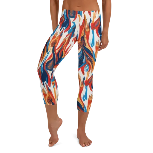Cobalt Kindling on a Capri Leggings