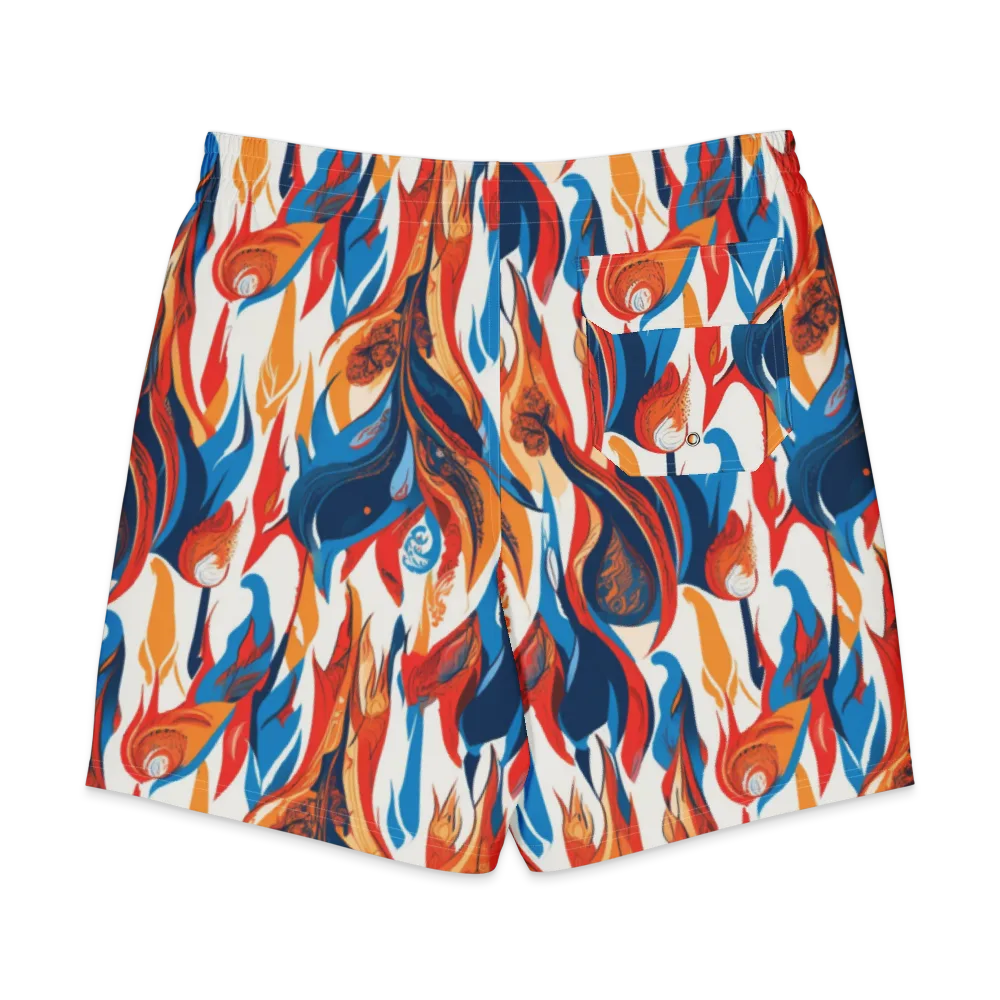 Cobalt Kindling on Men's Board Shorts — Back