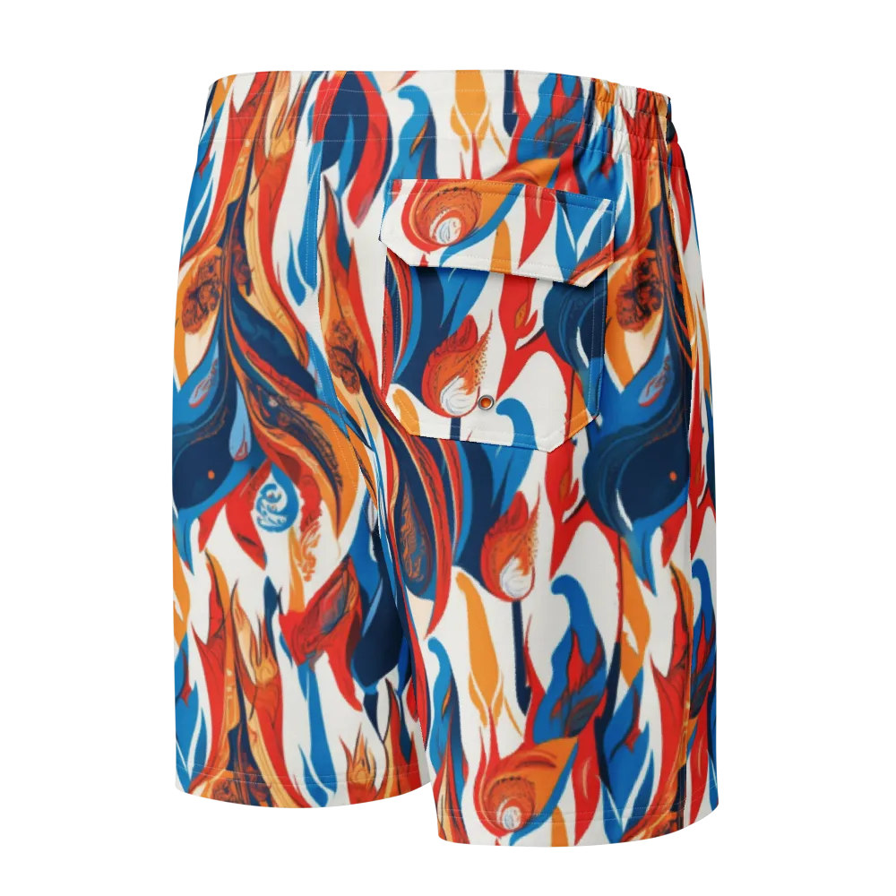 Cobalt Kindling on Men's Board Shorts — Back