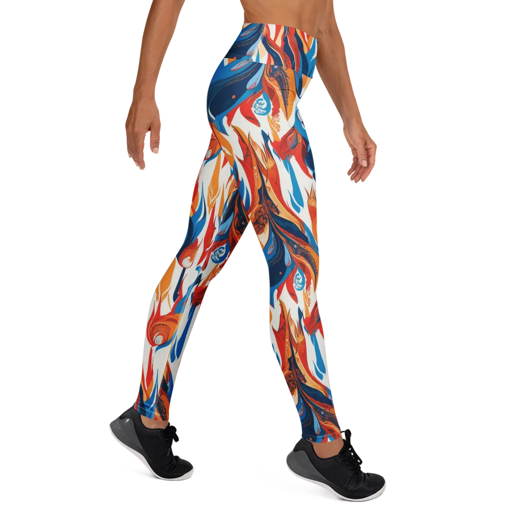 Cobalt Kindling on Yoga Leggings — Right