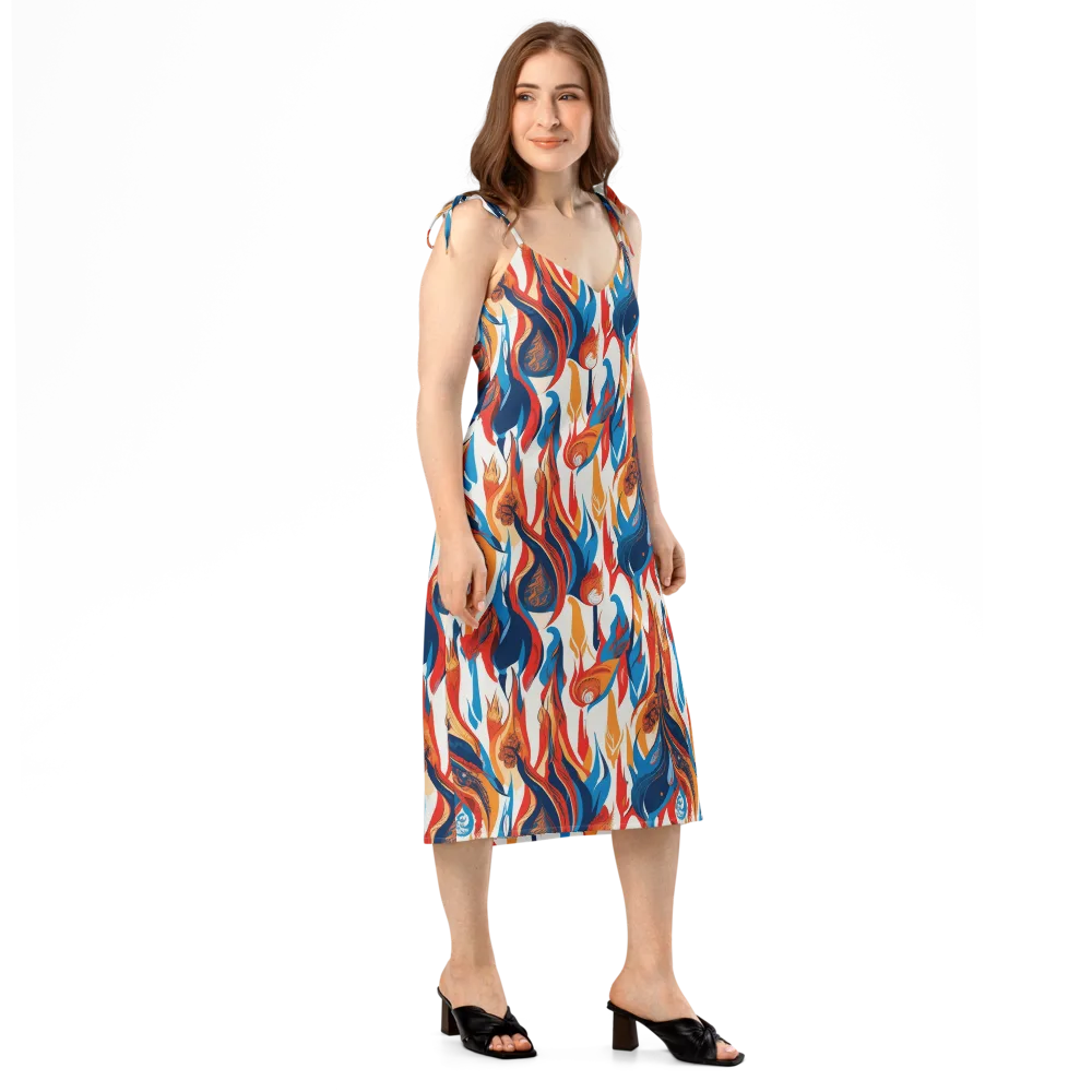 Cobalt Kindling on Slip Dress — Right Front