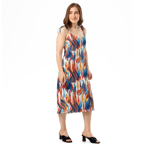 Cobalt Kindling on a Slip Dress