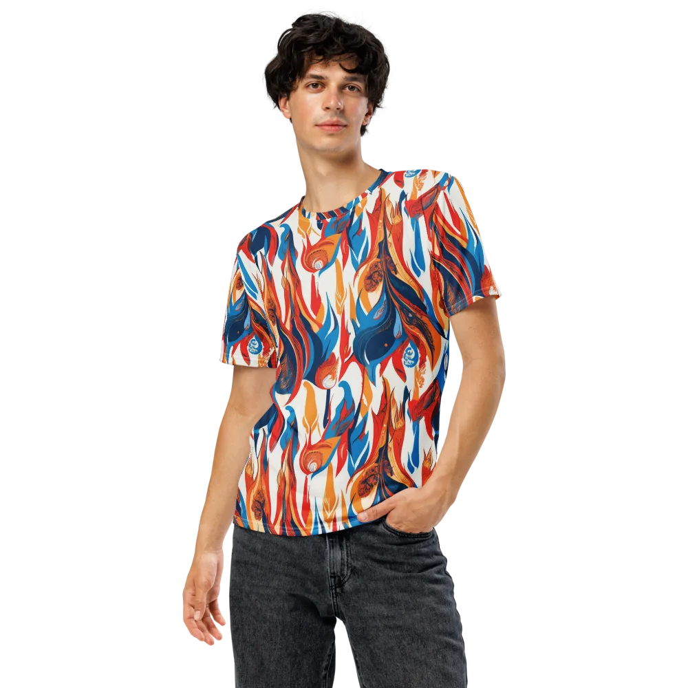 Cobalt Kindling on Men's Crew Neck T-Shirt — Front
