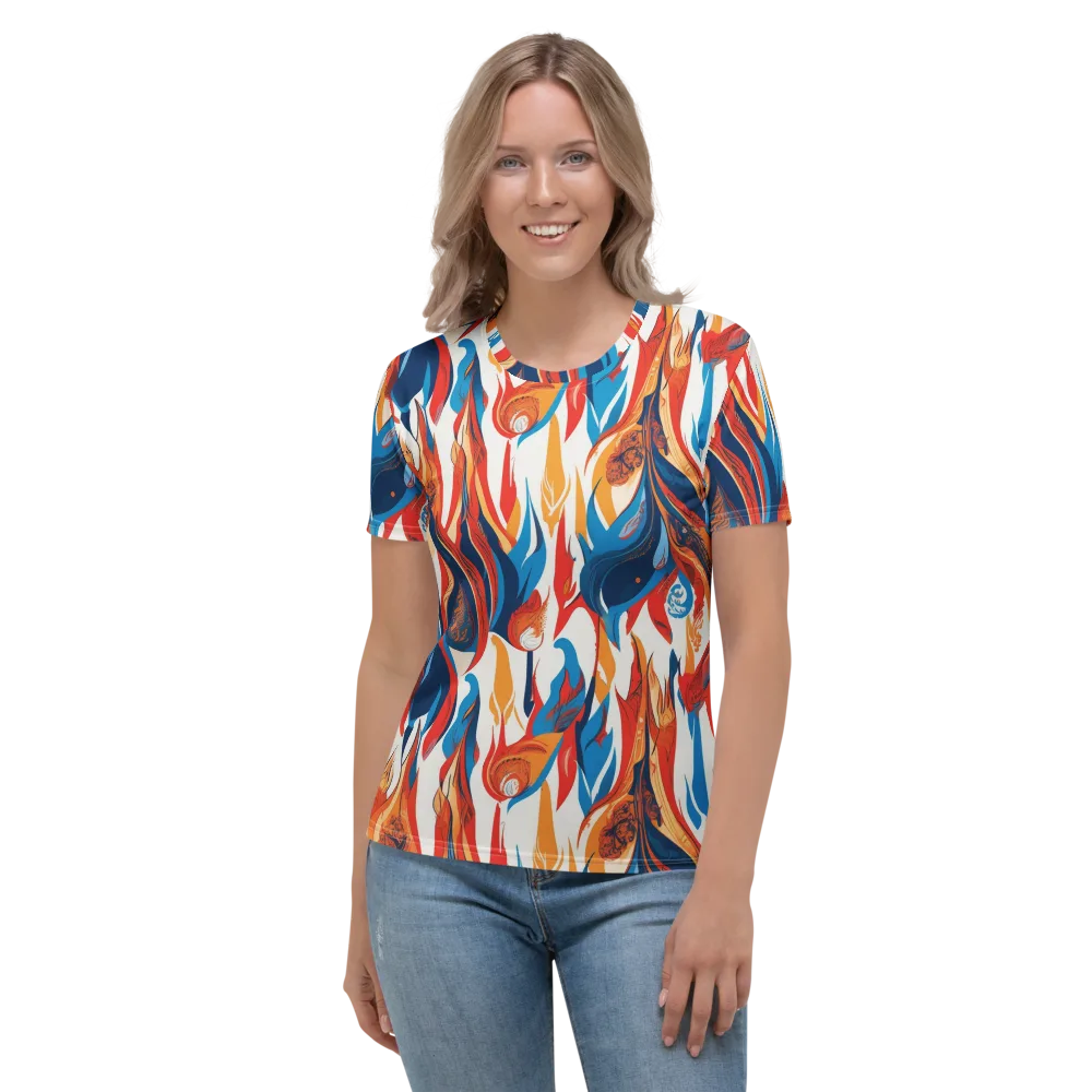 Cobalt Kindling on Women's Crew Neck T-Shirt — Front