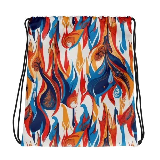 Cobalt Kindling on a Drawstring Bag