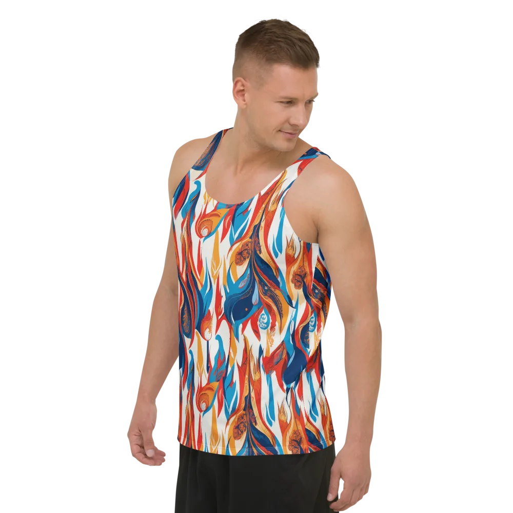 Cobalt Kindling on Men's Tank Top — Left Front