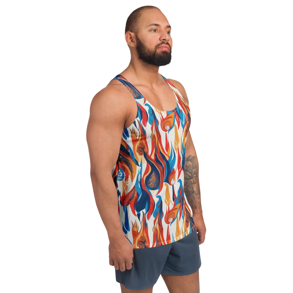 Cobalt Kindling on Men's Tank Top — Right Front