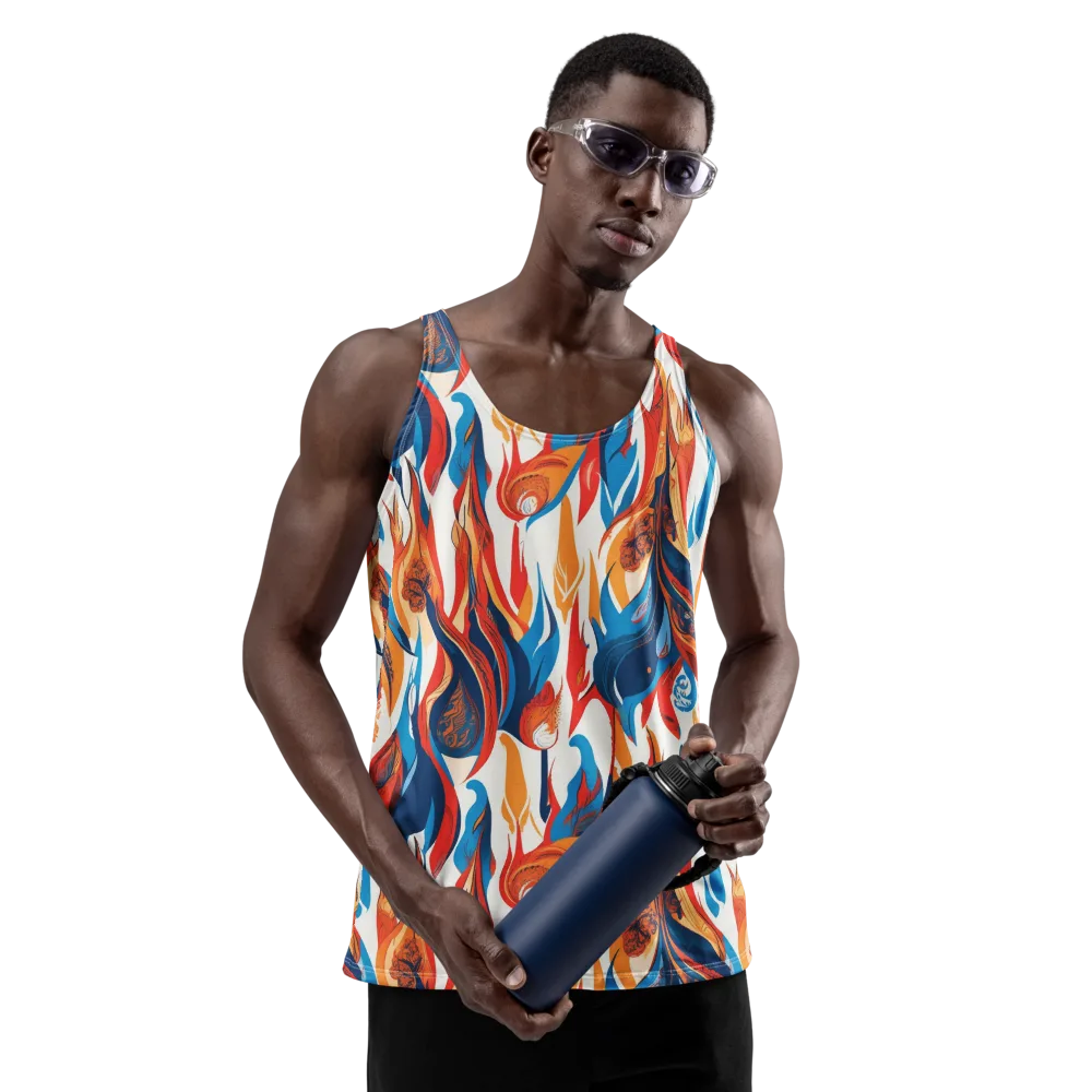 Cobalt Kindling on Men's Tank Top — Front
