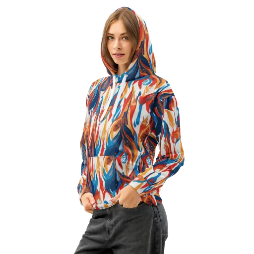 Cobalt Kindling on a Cotton Hoodie