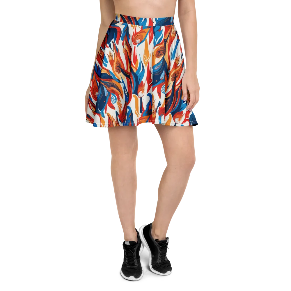 Cobalt Kindling on Skater Skirt — Front