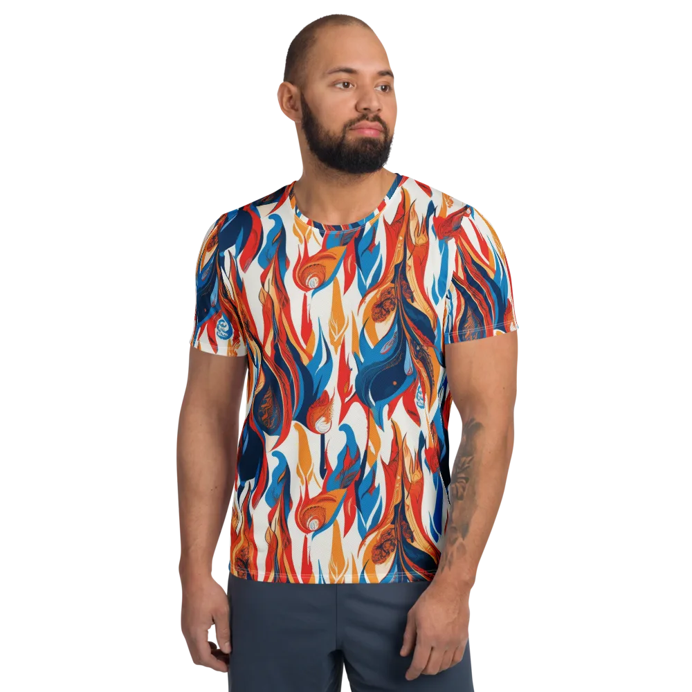 Cobalt Kindling on Men's Athletic T-Shirt — Front