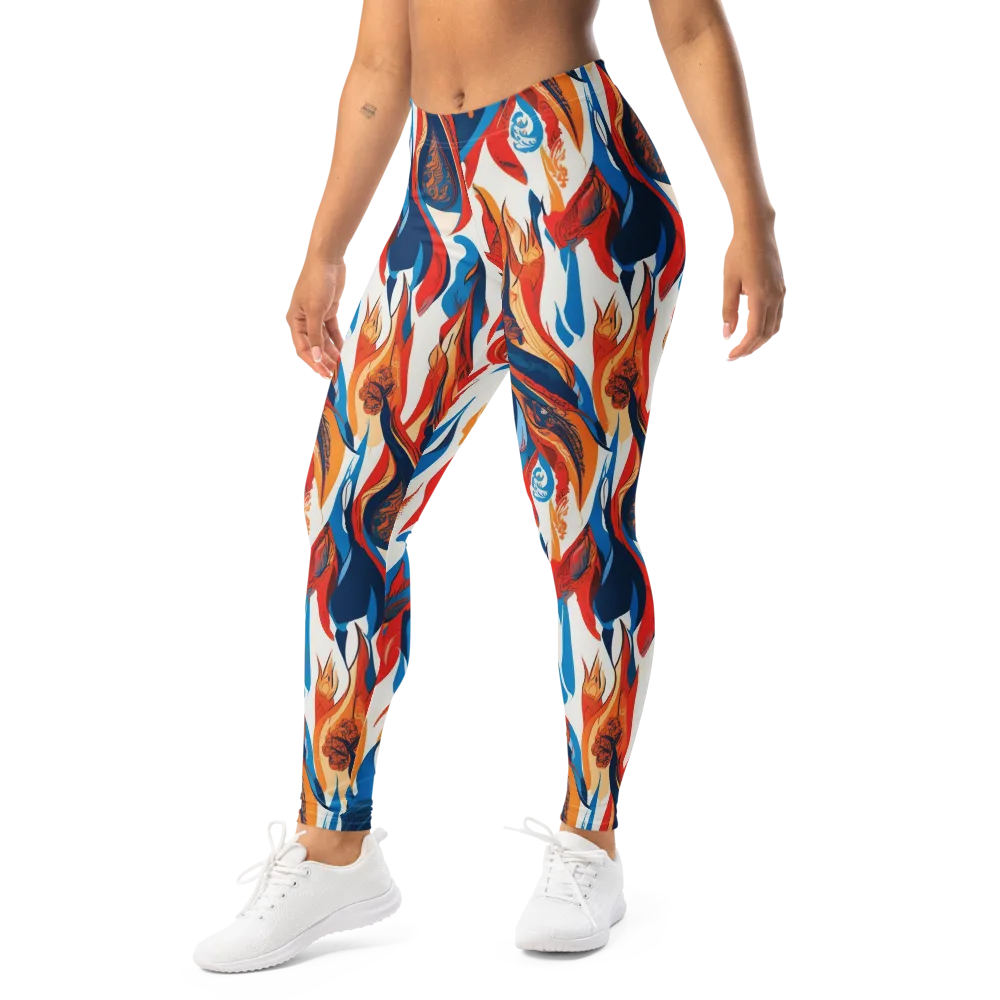 Cobalt Kindling on Leggings — Left Front