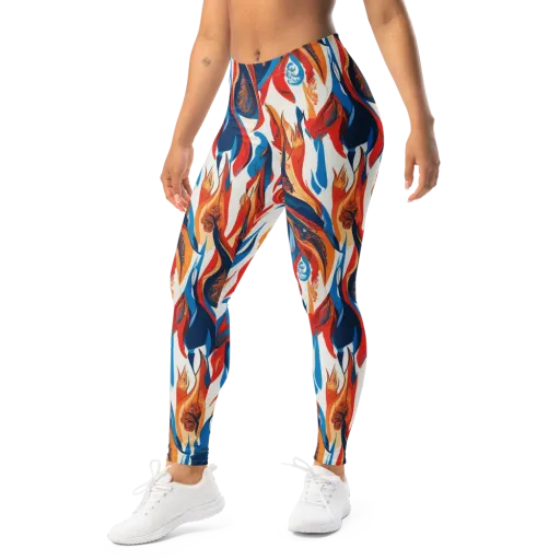 Cobalt Kindling on a Leggings