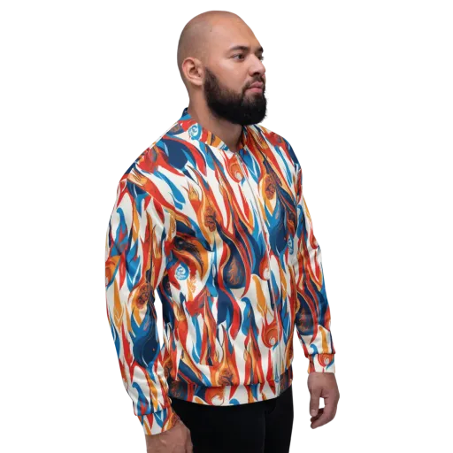 Cobalt Kindling on a Bomber Jacket