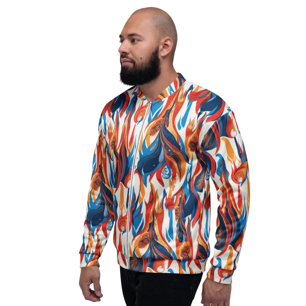 Cobalt Kindling on Bomber Jacket — Left