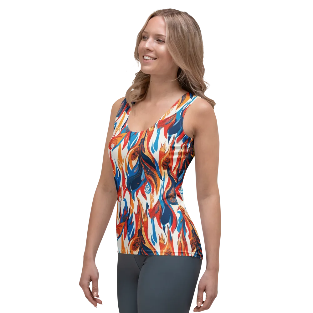 Cobalt Kindling on Women's Tank Top — Left Front