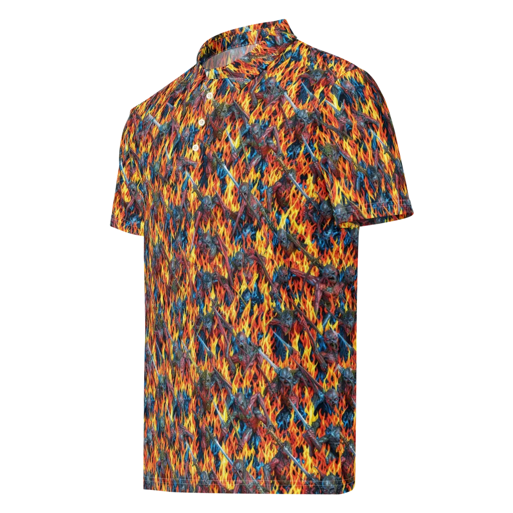 Inferno Legion on Men's Slim Fit Polo Shirt — Left Front
