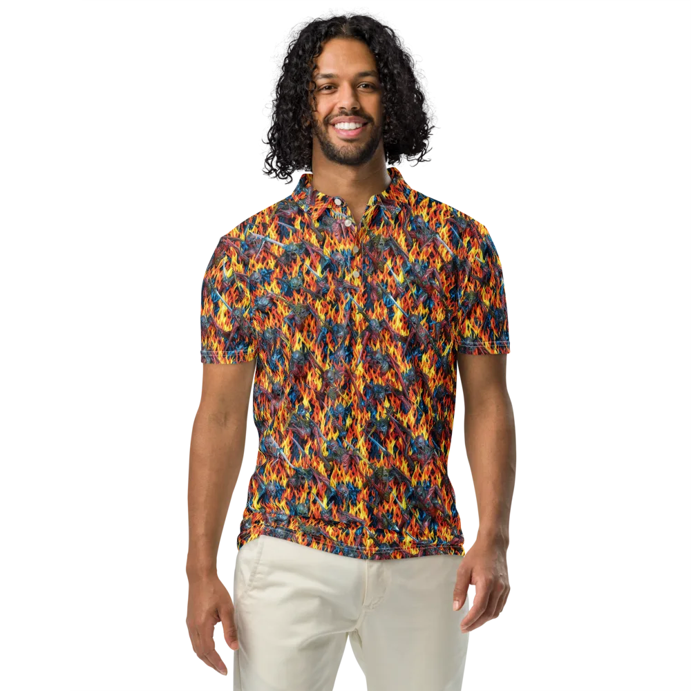 Inferno Legion on Men's Slim Fit Polo Shirt — Front