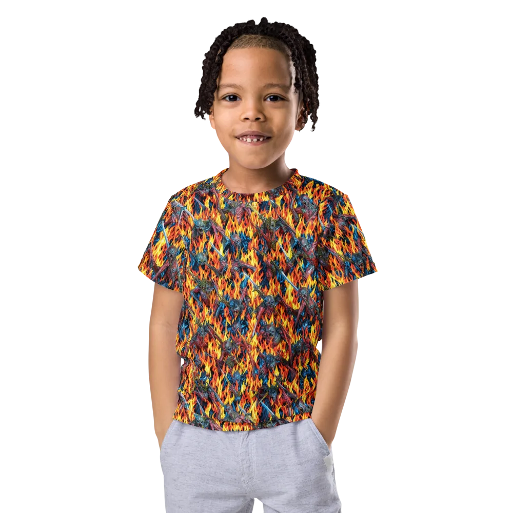 Inferno Legion on Kids Crew Neck T-Shirt — Front