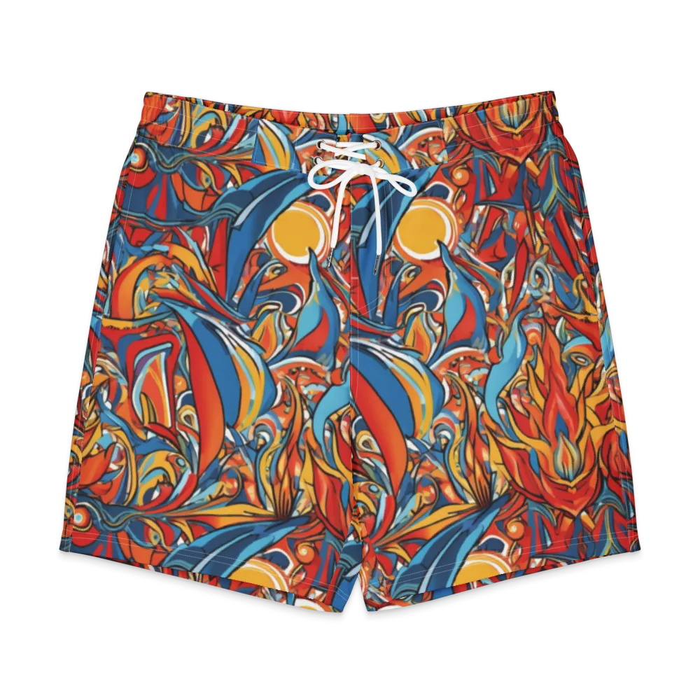 Flamework on Men's Board Shorts — Front