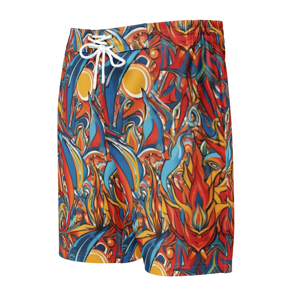 Flamework on Men's Board Shorts — Front