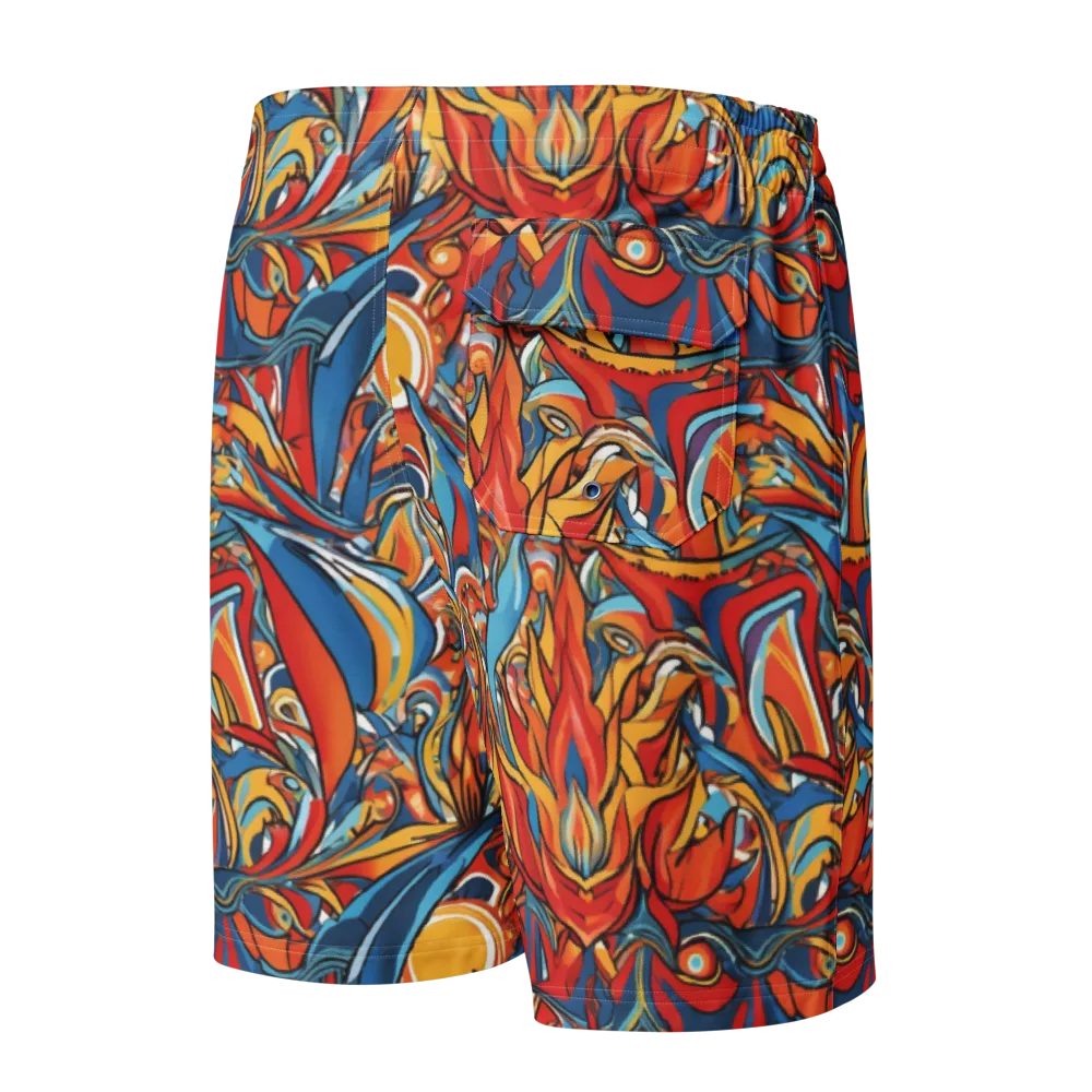 Flamework on Men's Board Shorts — Back