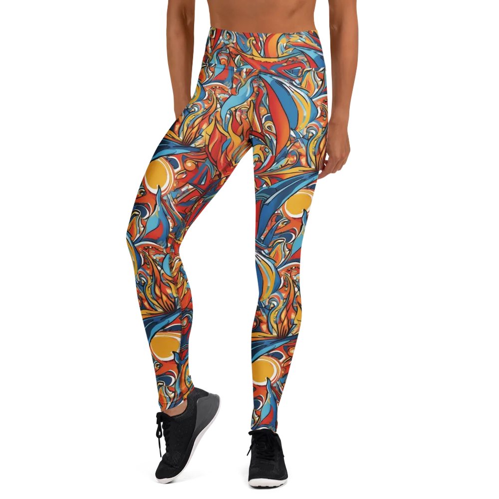Flamework on Yoga Leggings — Front