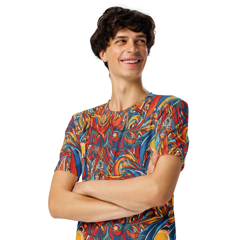 Flamework on Men's Crew Neck T-Shirt — Left Front