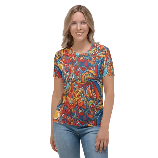 Flamework on a Women's Crew Neck T-Shirt