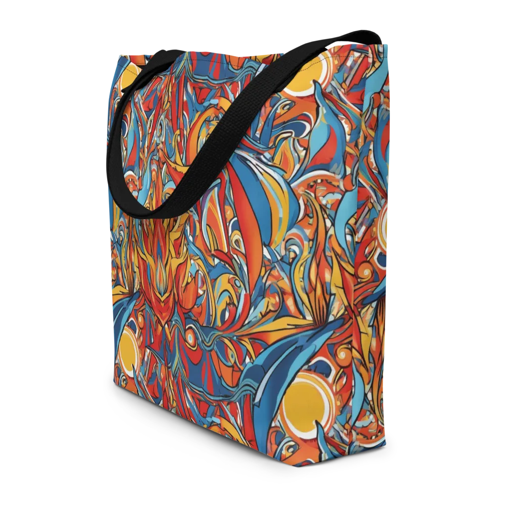 Flamework on Large Tote Bag W/ Pocket — Front