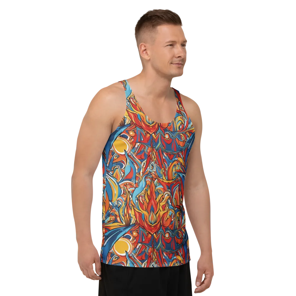 Flamework on Men's Tank Top — Right Front