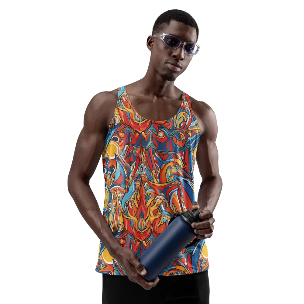 Flamework on Men's Tank Top — Front