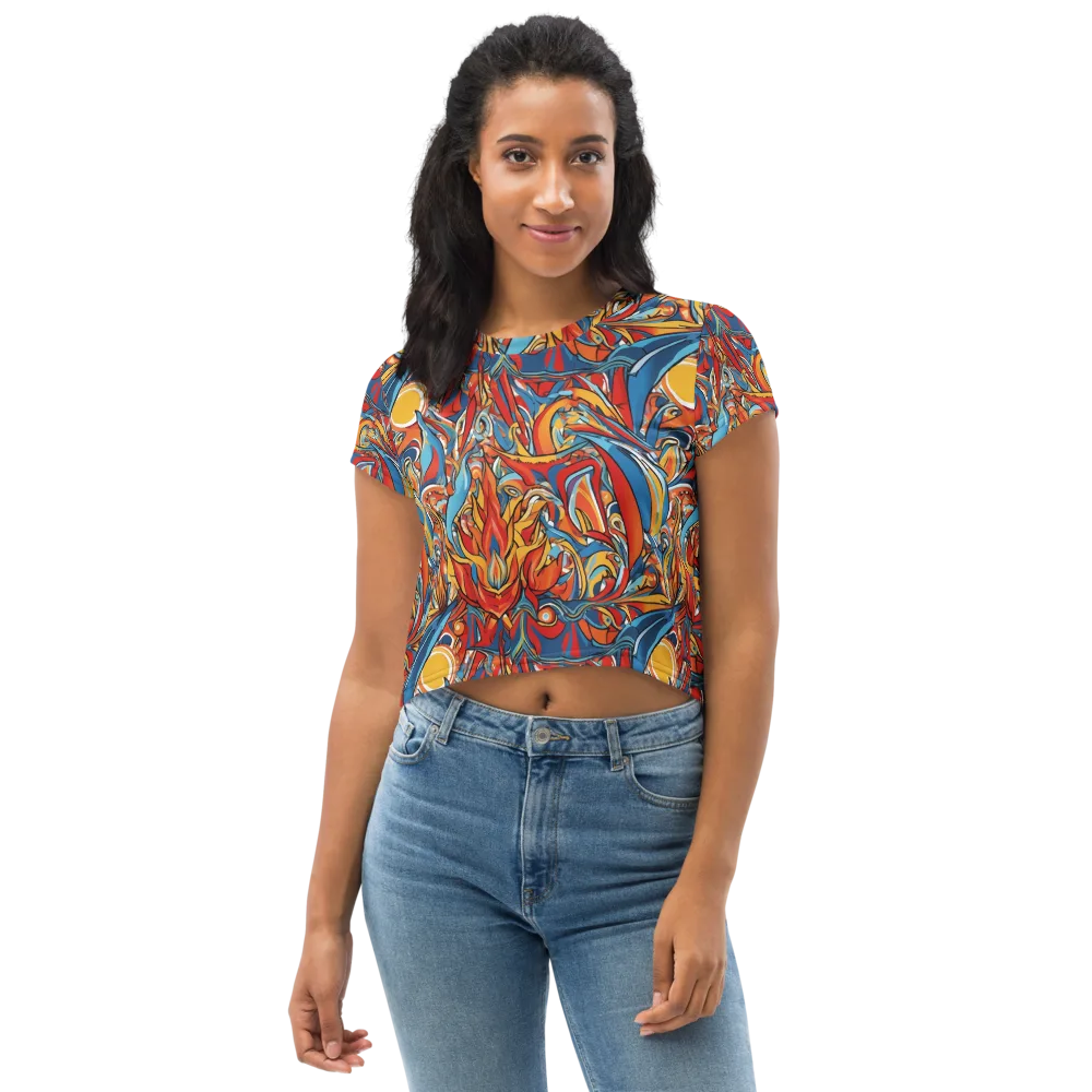 Flamework on Crop Tee — Front