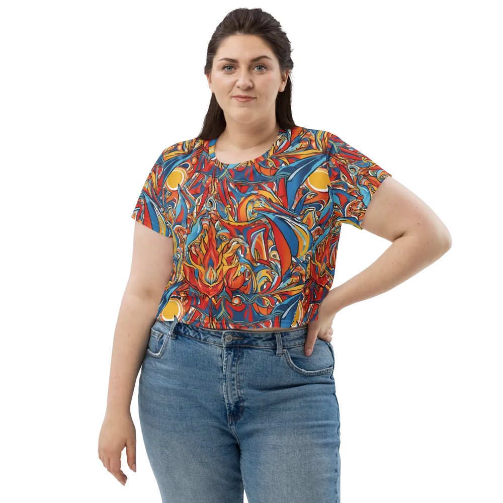 Flamework on Crop Tee — Front
