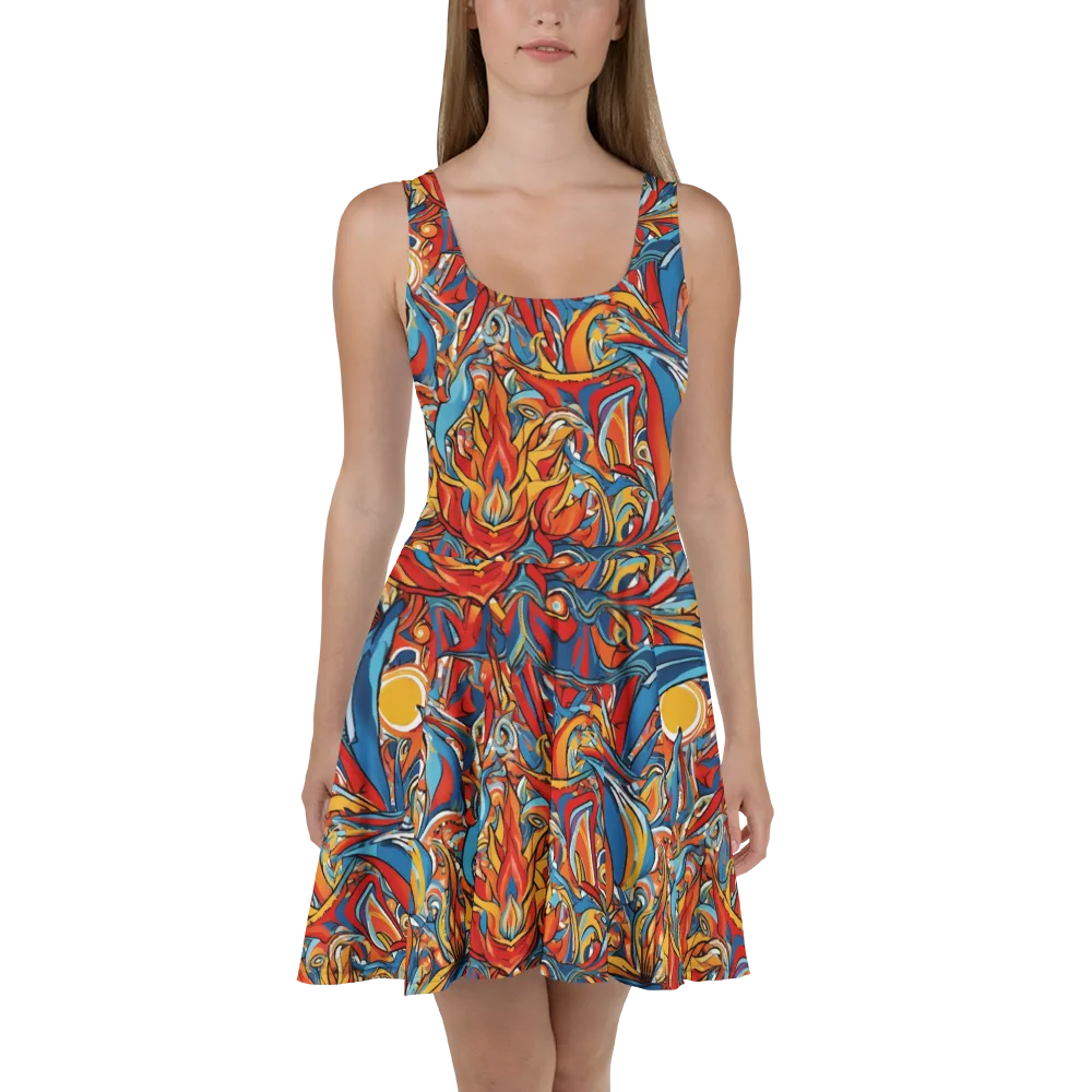 Flamework on Skater Dress — Front