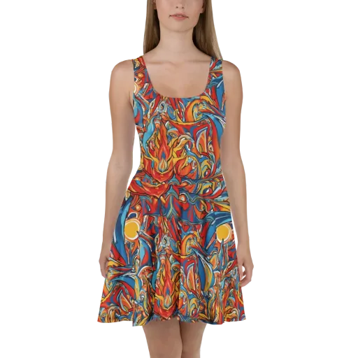 Flamework on a Skater Dress