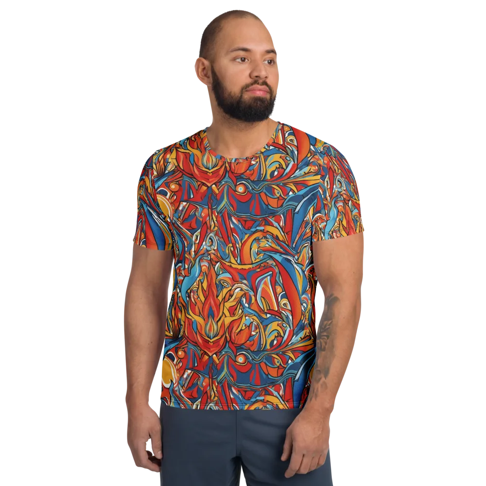 Flamework on Men's Athletic T-Shirt — Front
