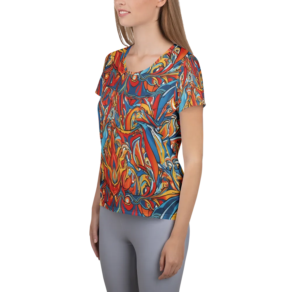Flamework on Women's Athletic T-Shirt — Left