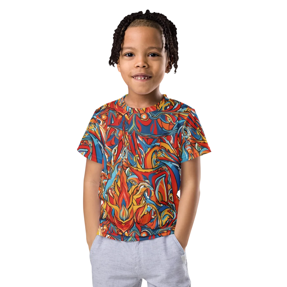 Flamework on Kids Crew Neck T-Shirt — Front
