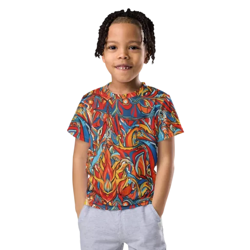 Flamework on a Kids Crew Neck T-Shirt