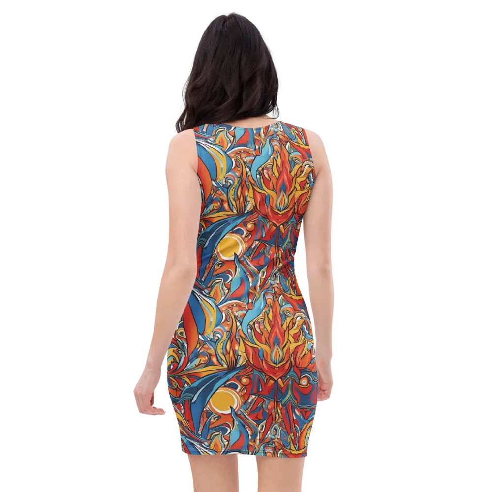 Flamework on Bodycon Dress — Back