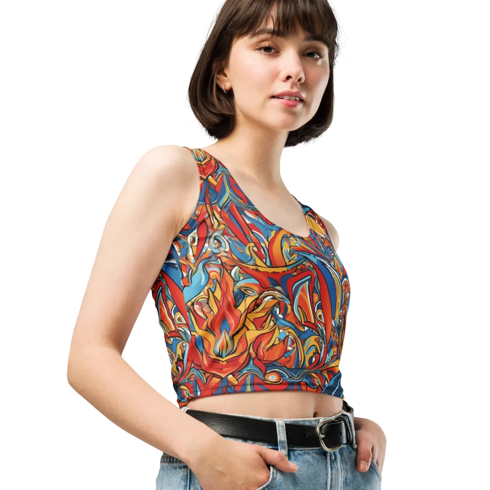 Flamework on Crop Top — Right Front