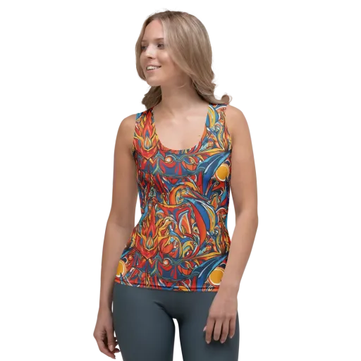 Flamework on a Women's Tank Top