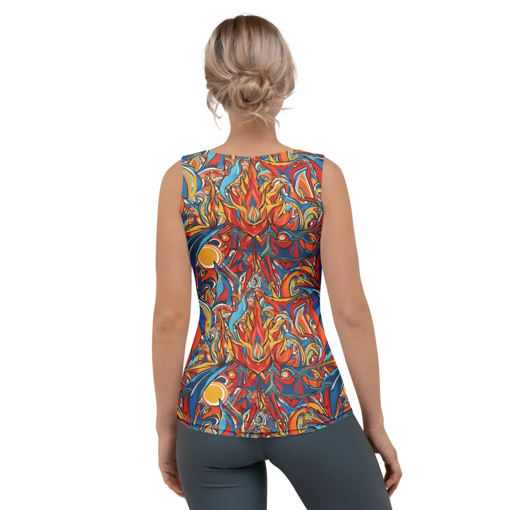 Flamework on Women's Tank Top — Back